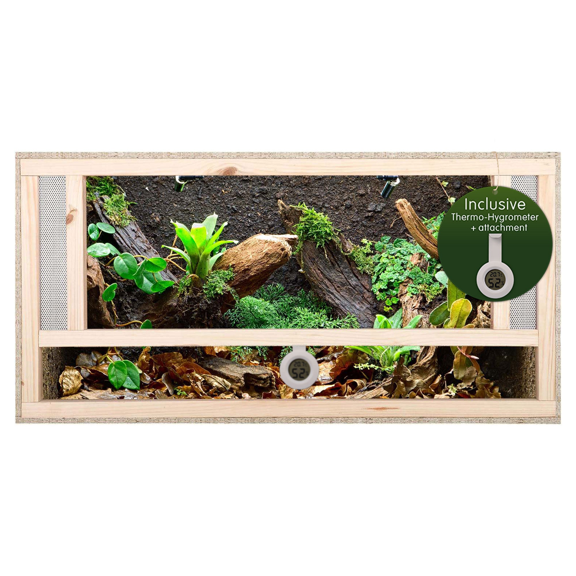 Repiterra Terrarium aus Holz mit Frontbelüftung 80x40x40 cm