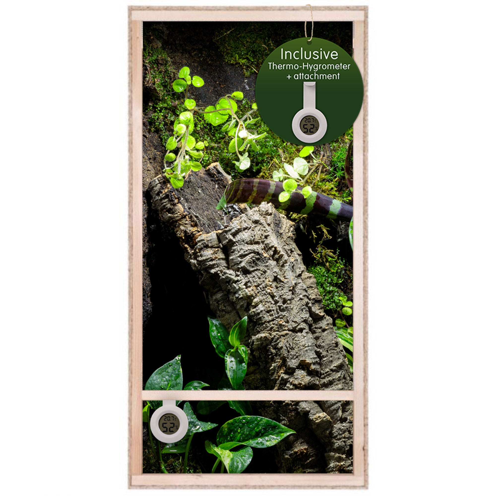 Repiterra Hochterrarium aus Holz mit Oberbelüftung und Seitenbelüftung 60x120x60 cm