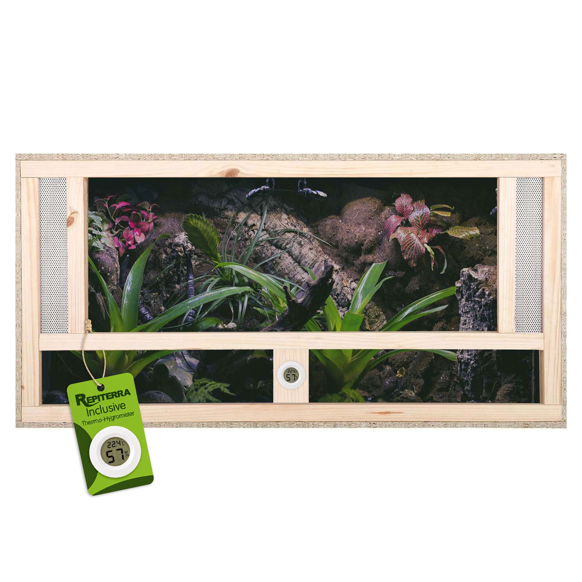 Repiterra Terrarium aus Holz mit Frontbelüftung 100x60x60 cm