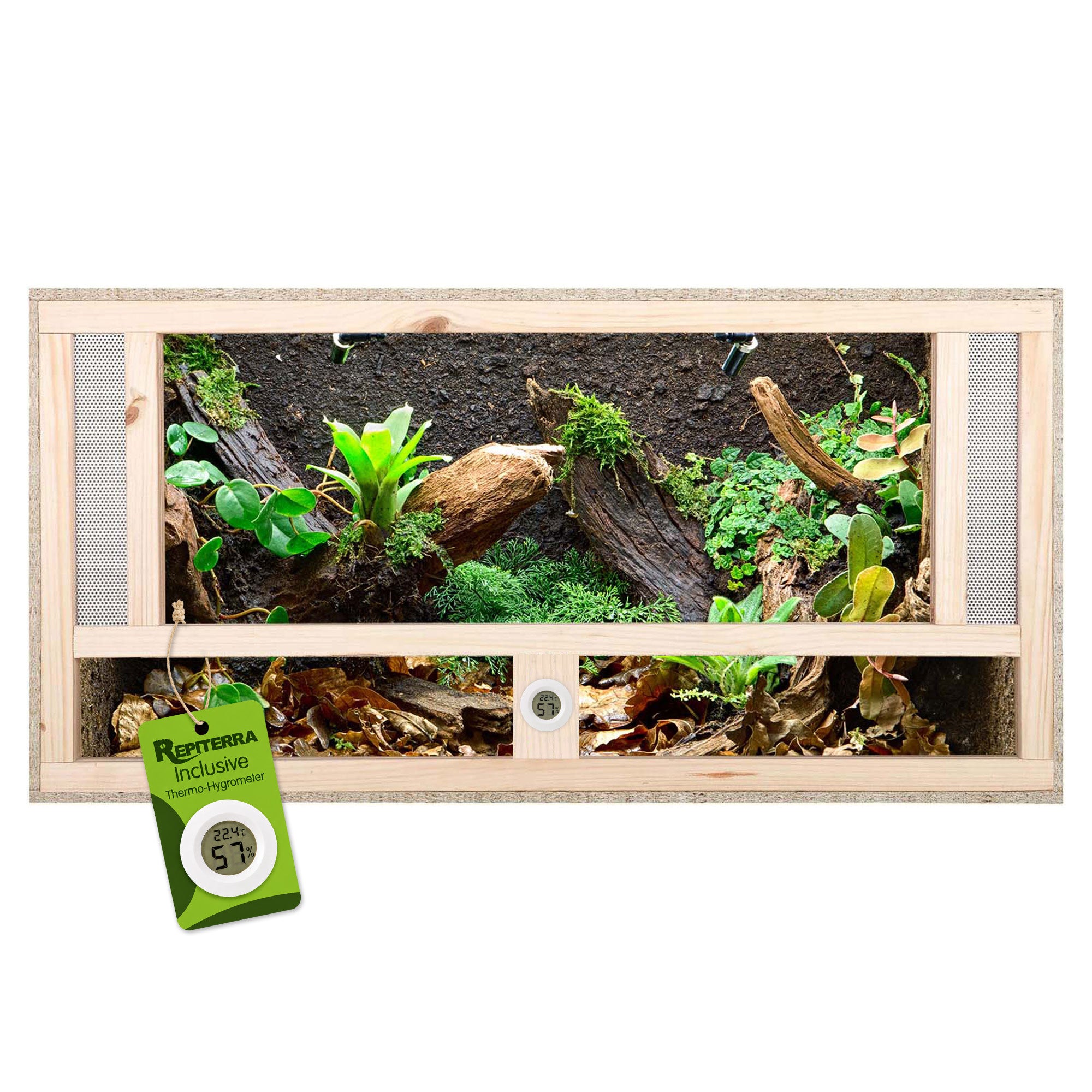Repiterra Terrarium aus Holz mit Frontbelüftung 80x50x50 cm