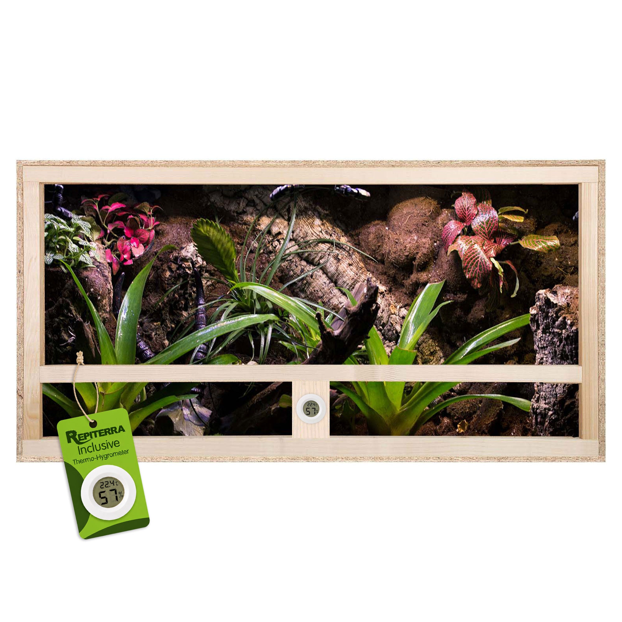 Repiterra Terrarium aus Holz mit Seitenbelüftung 100x60x60 cm