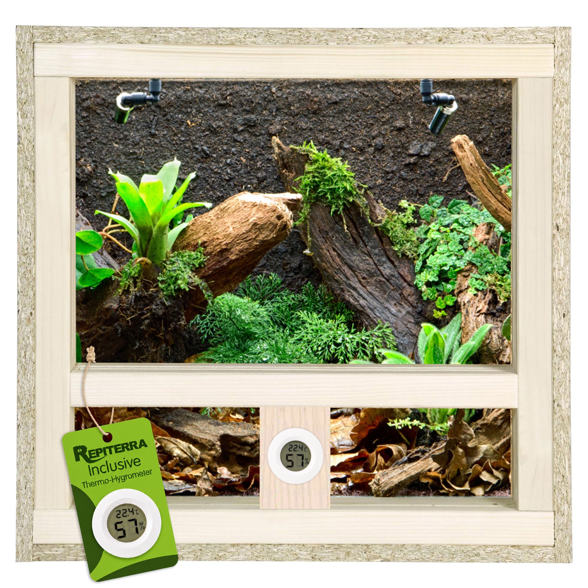 Repiterra Terrarium aus Holz mit Seitenbelüftung 40x40x40 cm