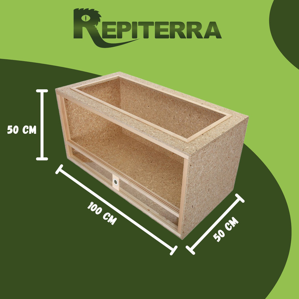 Repiterra Terrarium aus Holz für Schildkröten 120x60x60 cm