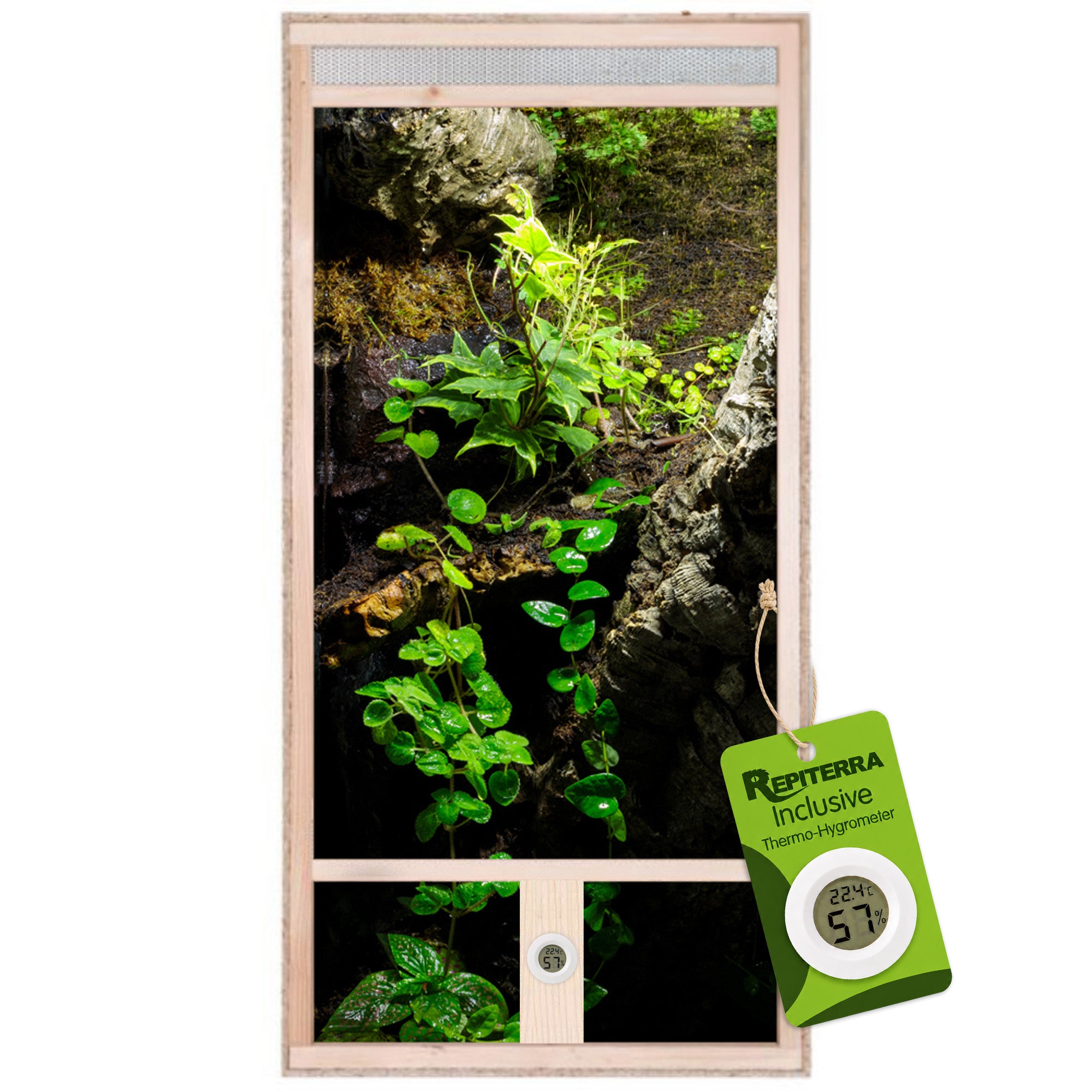 Repiterra Hochterrarium aus Holz mit Frontbelüftung 60x120x60 cm