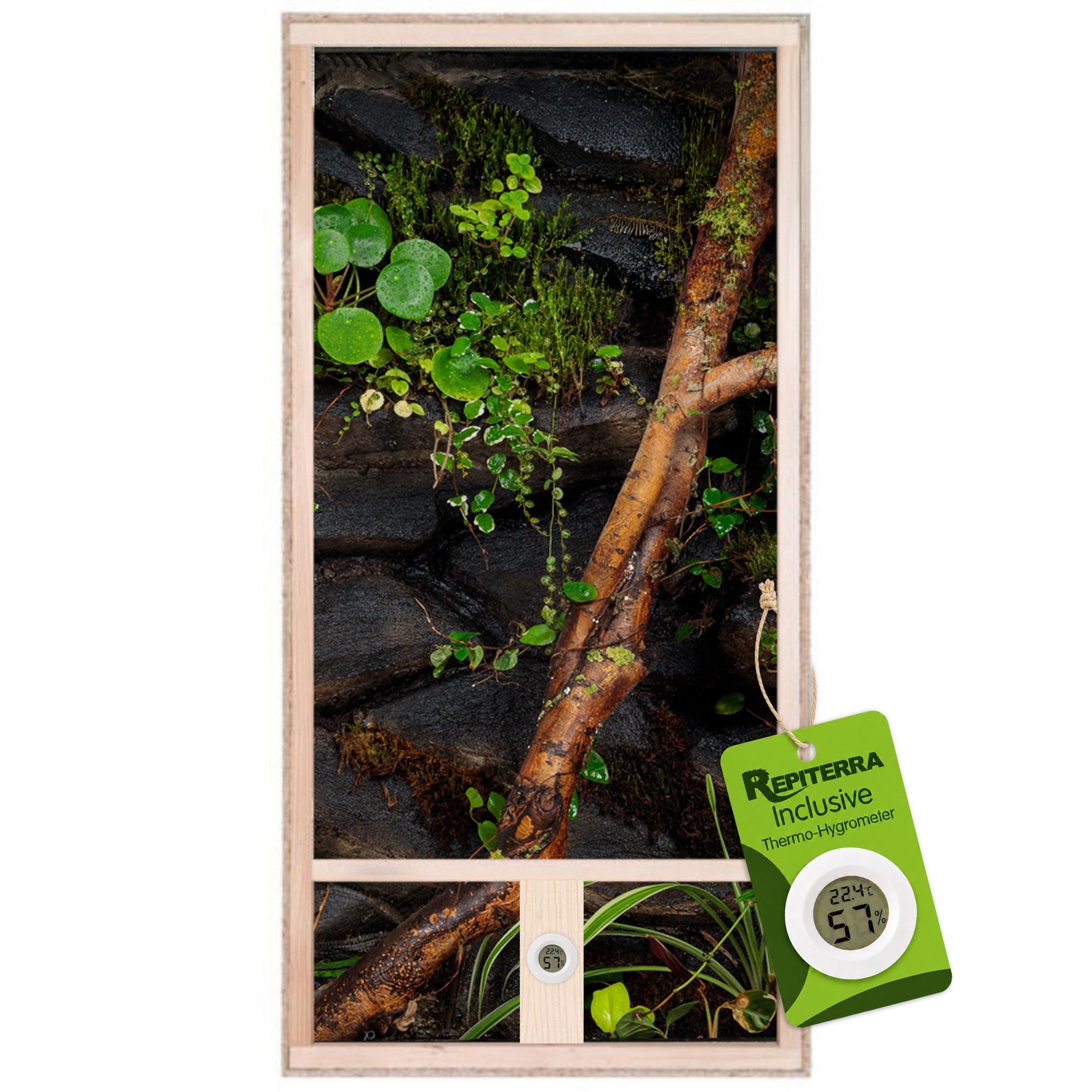 Repiterra Hochterrarium aus Holz mit Seitenbelüftung 60x120x60 cm