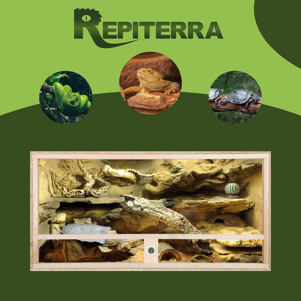 Repiterra Terrarium aus Holz für Schildkröten 120x60x60 cm