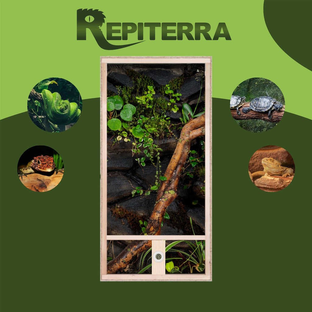 Repiterra Hochterrarium aus Holz mit Seitenbelüftung 60x120x60 cm