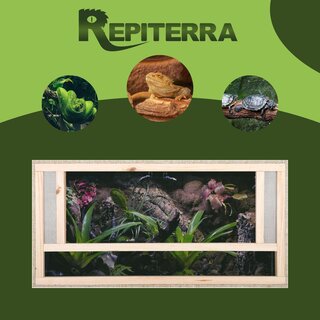 Repiterra Holz Terrarium mit Frontbelüftung 100x50x50 cm